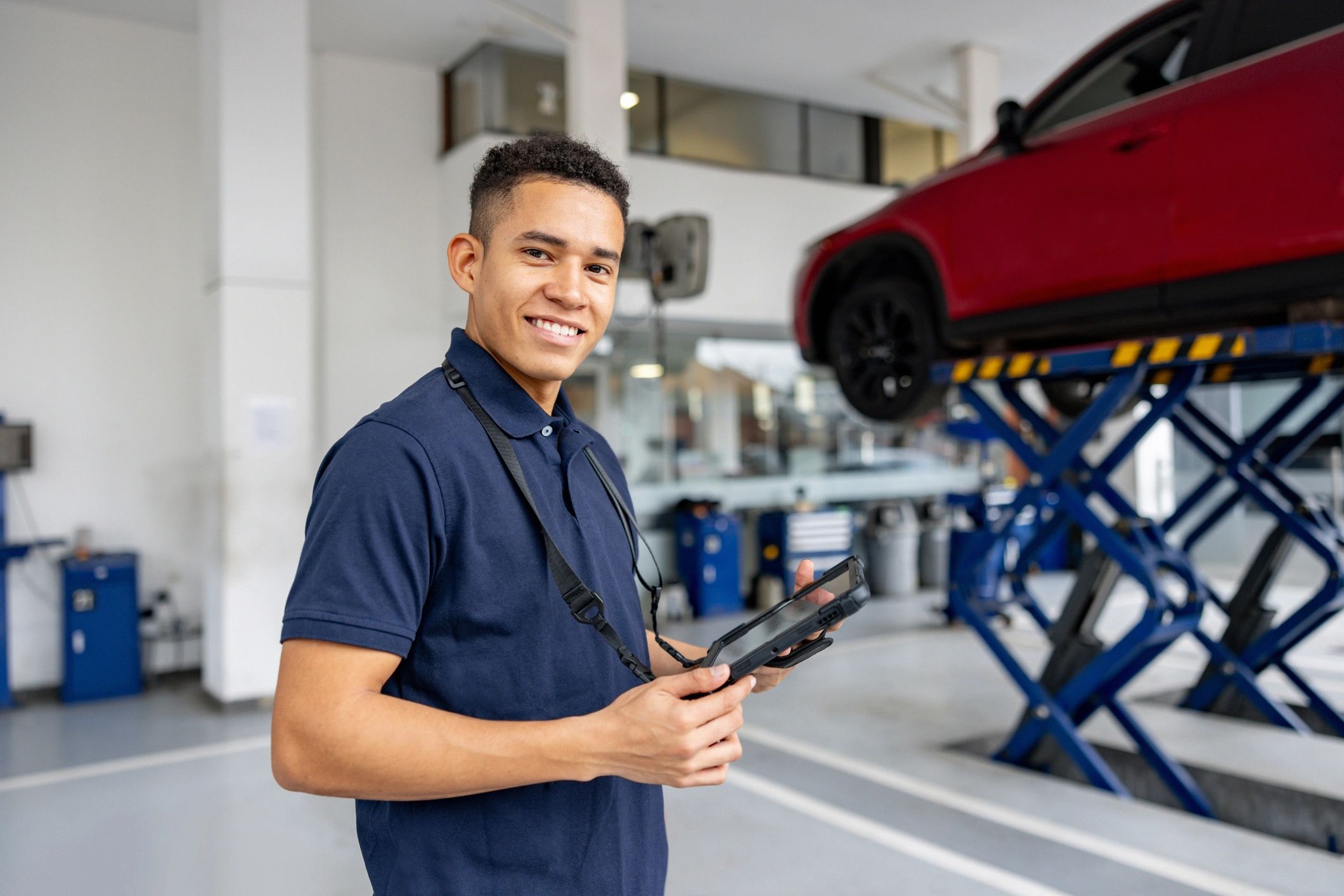 car detailing technician portrait